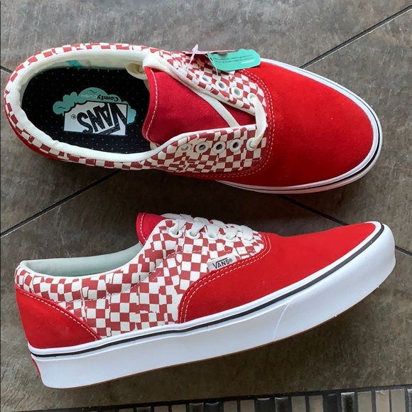 VANS COMFYCUSH ERA TEAR CHECKERBOARD Red/Trwht Men - Picture 15 of 16